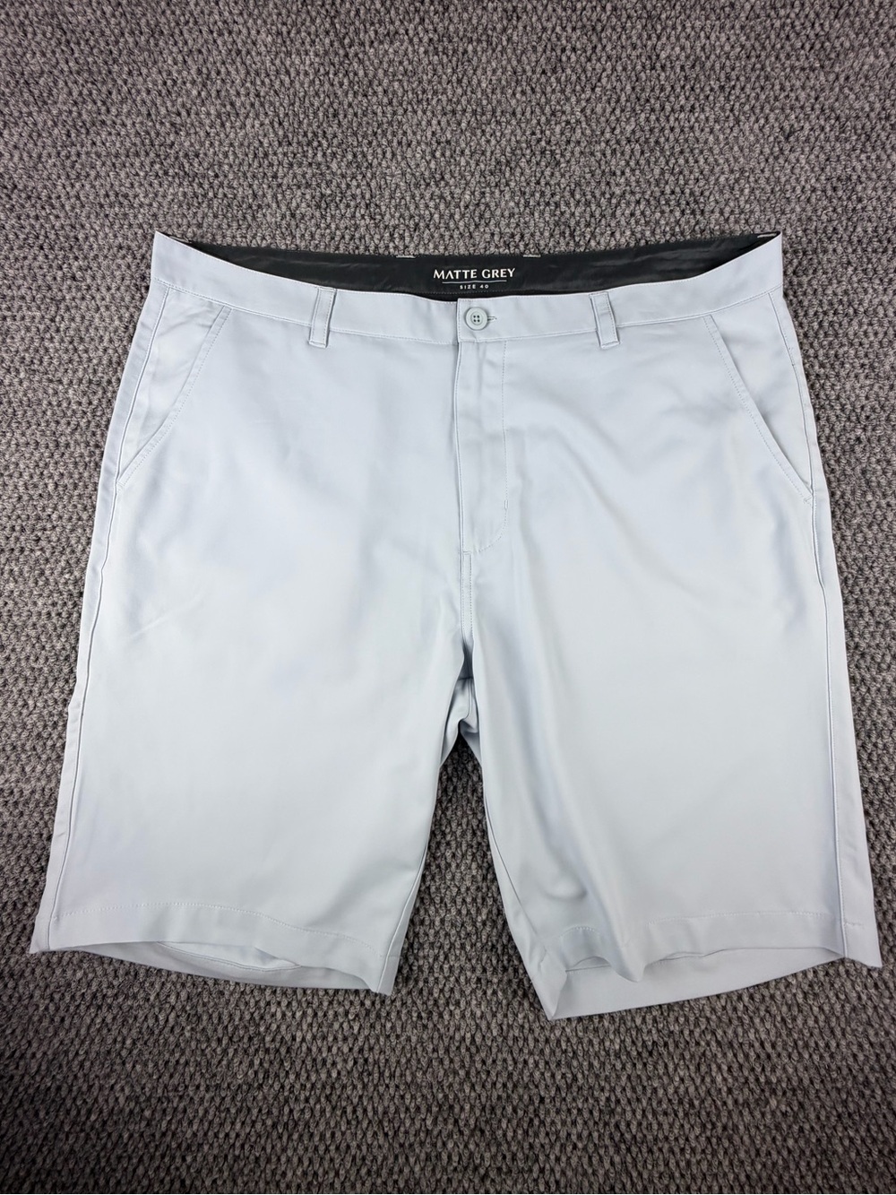 Matte Grey Men's Size 40 Light Blue Shorts 100% Polyester Haus of Grey Pockets